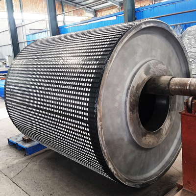 Snakt de Katrol Ceramische Bekleding 12mm van de transportbandtrommel 15mm Dikke 10m Rubber Ceramische Katrolbekleding