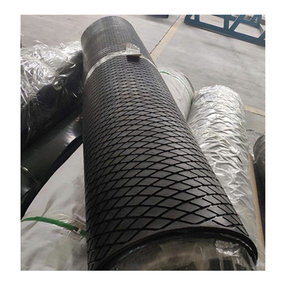 Van het de Bekledings de Rubberblad van de transportbandkatrol Hoofdkatrol Diamond Grooved Rubber Pulley Lagging