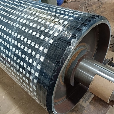 12mm de Deklaag van de Trommeldiamond ceramic pulley lagging lining van de Diktetransportband