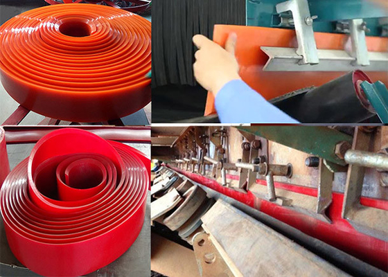 Bulk Materiële de Rokraad van de Morserijtransportband 8mm tot 20mm het dikke Polyurethaan Begrenzen