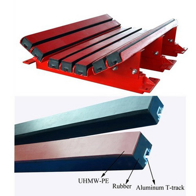 Van de het Rubberstootkussentransportband van UHMWPE van het Effectbars van de de Transportbandsteun Glijdende het Effectbar
