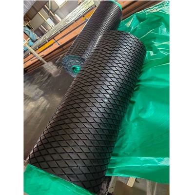 Duidelijk Type en Diamond Grooved Rubber Lagging Sheet voor Transportbandrol