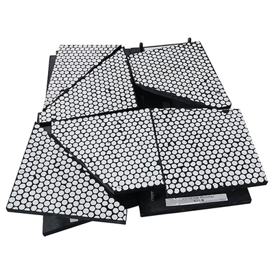 Schokbestendige Ceramische de Cilinder Hexagonale Ceramische Rubber Samengestelde Voering van Slijtagetegels